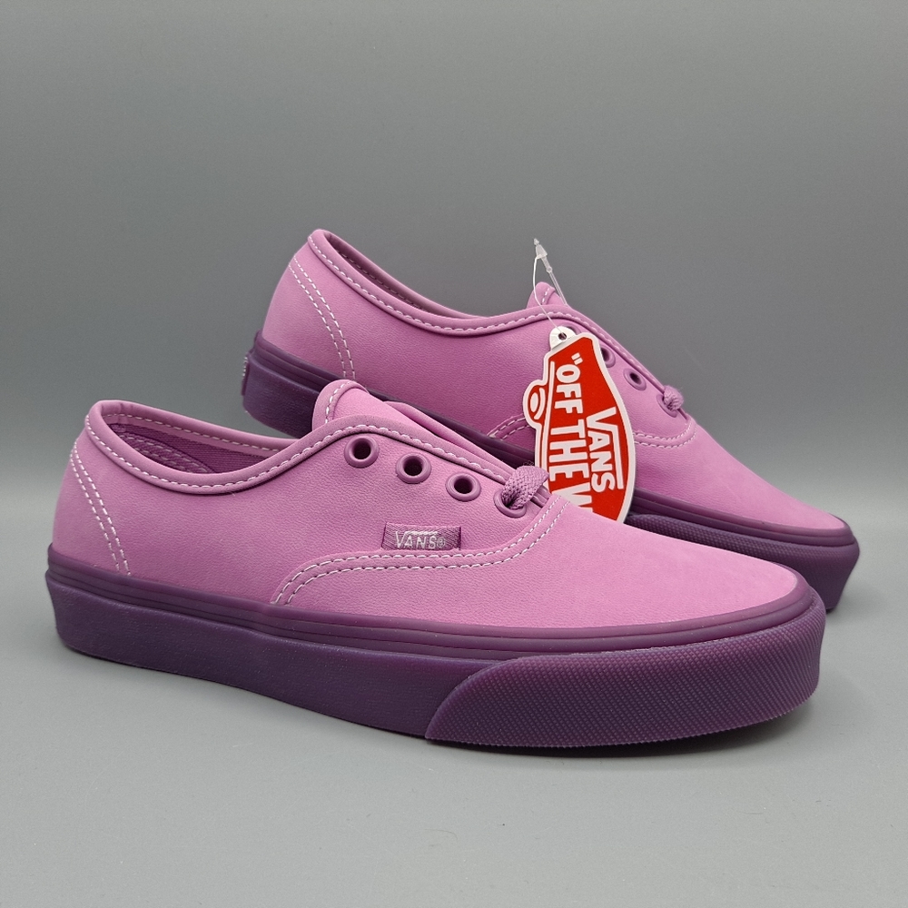 New Vans Authentic Violet Translucent Purple Gum Sole Pink with White Stitching